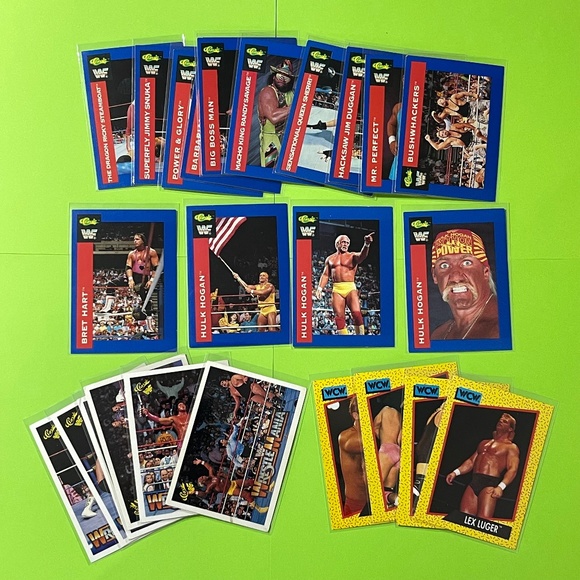 24 WWF WCW 90's Wrestling Trading Cards Classic Hulk Hogan Andre Giant Bret Hart - Picture 1 of 14